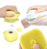 Load image into Gallery viewer, Cute Dog Bath Brush with Soap Dispenser | Soft Silicone Pet Grooming Tool - Gardino