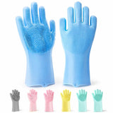 Load image into Gallery viewer, Reusable Silicone Dishwashing Cleaning Gloves | Anti-Slip Scrubber Gloves for Kitchen Cleaning