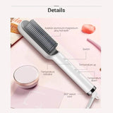 Load image into Gallery viewer, Hair Straightener, Hair Straightener Comb For Women &amp; Men, Hair Styler, Straightener Machine Brush/Ptc Heating Electric Straightener With 5 Temperature - Gardino