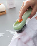 Load image into Gallery viewer, Liquid Adding Soft Fur Cleaning Brush, Multifunctional Shoe Brush, Long Handle Liquid Adding Cleaning Brush Clothes Cleaning Tools (Pack of 2) - Gardino