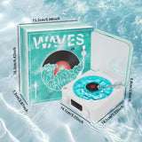 Load image into Gallery viewer, GARDINO Retro-style Wireless waves vinyl Bluetooth Speaker for Sea White Noise with Bedroom Clock &amp; Ambience Light, A Great Gift Suited for Computer Desktop Gardino