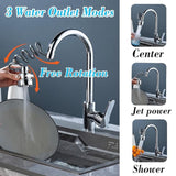Load image into Gallery viewer, Kitchen Sink Sprayer, Sink Sprayer Attachment for Faucet, Faucet Sprayer Attachment, Faucet Extender Aerator with Stretchable Hose, Kitchen Water Saving Sink Sprayer, 3 Water Outlet Modes Gardino