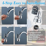 Load image into Gallery viewer, Kitchen Sink Sprayer, Sink Sprayer Attachment for Faucet, Faucet Sprayer Attachment, Faucet Extender Aerator with Stretchable Hose, Kitchen Water Saving Sink Sprayer, 3 Water Outlet Modes Gardino