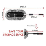 Load image into Gallery viewer, Microfiber Car Cleaning Soft Brush Ideal as Mop Duster, Washing Brush with Long Handle, Dust Cleaner Car Wash Brush with Handle, Soft Brush Scratch Free. - Gardino