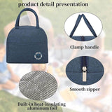 Load image into Gallery viewer, Gardino Insulated Travel Lunch/Tiffin/Storage Bag for Office, College &amp; School (Blue) (Cotton) - Gardino