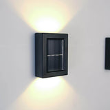 Load image into Gallery viewer, Solar Solar Wall Light Exterior Porch Lights Fence Fixture Deck Patio Decor Water Resistant Modern Sconce for Outdoor Backyard Garden (Pack of 1) - Gardino