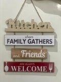 Load image into Gallery viewer, Gardino Wooden Wall Hanging For Home Decor  (26 inch X 12 inch), Multicolour Gardino