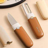 Load image into Gallery viewer, Vegetable Peeler 2 in 1 Stainless Steel Potato Peeler with Knife Fruit Knife Peeler, Vegetable Peeler Dual-Use Knife, Outdoor Kitchen Tools Camping Hiking Portable Peeling - Gardino