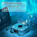 Load image into Gallery viewer, GARDINO Retro-style Wireless waves vinyl Bluetooth Speaker for Sea White Noise with Bedroom Clock &amp; Ambience Light, A Great Gift Suited for Computer Desktop Gardino