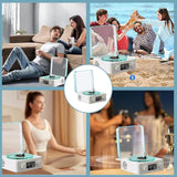 Load image into Gallery viewer, GARDINO Retro-style Wireless waves vinyl Bluetooth Speaker for Sea White Noise with Bedroom Clock &amp; Ambience Light, A Great Gift Suited for Computer Desktop Gardino