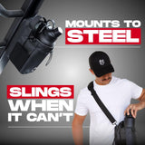 Load image into Gallery viewer, Magnetic Gym Bottle Holder Bag with Storage Pockets &amp; Zippered Compartments