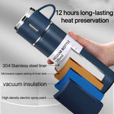 Load image into Gallery viewer, Latest Steel Vacuum Flask Set with 3 Stainless Steel Cups Combo - 500ml - Keeps HOT/Cold | Ideal Gift for Winter - Housewarming Random Color - Gardino