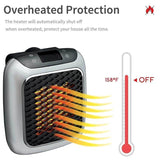 Load image into Gallery viewer, Handy Heater Turbo 800 Watts Outlet Small Space Heater with Adjustable Thermostat, Programmable 12-Hour Timer, Auto Shut Off - Quiet &amp; Space-Saving Mini Heater - Gardino