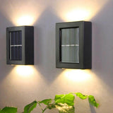 Load image into Gallery viewer, Solar Solar Wall Light Exterior Porch Lights Fence Fixture Deck Patio Decor Water Resistant Modern Sconce for Outdoor Backyard Garden (Pack of 1) - Gardino