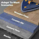 Load image into Gallery viewer, 360 Degree Rotatable Adjustable Triangle Cleaning Mop with Stainless Steel Long Handle Push-Pull Squeezing Cleaning Mop Dry &amp; Wet Mop Floor Windows Ceiling - Gardino