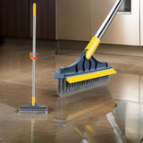 Load image into Gallery viewer, 2-in-1 Bathroom Cleaning Brush with Floor Scrubber &amp; Wiper 120 Rotating Head Long Handle Perfect for Cleaning Hard Floors Gardino