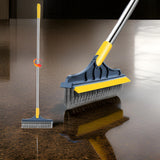 Load image into Gallery viewer, 2-in-1 Bathroom Cleaning Brush with Floor Scrubber &amp; Wiper 120 Rotating Head Long Handle Perfect for Cleaning Hard Floors Gardino