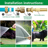 Load image into Gallery viewer, High Pressure Brass Water Spray Nozzle Gun for Car, Gardenening, Bike,Plants Car Washer - Gardino